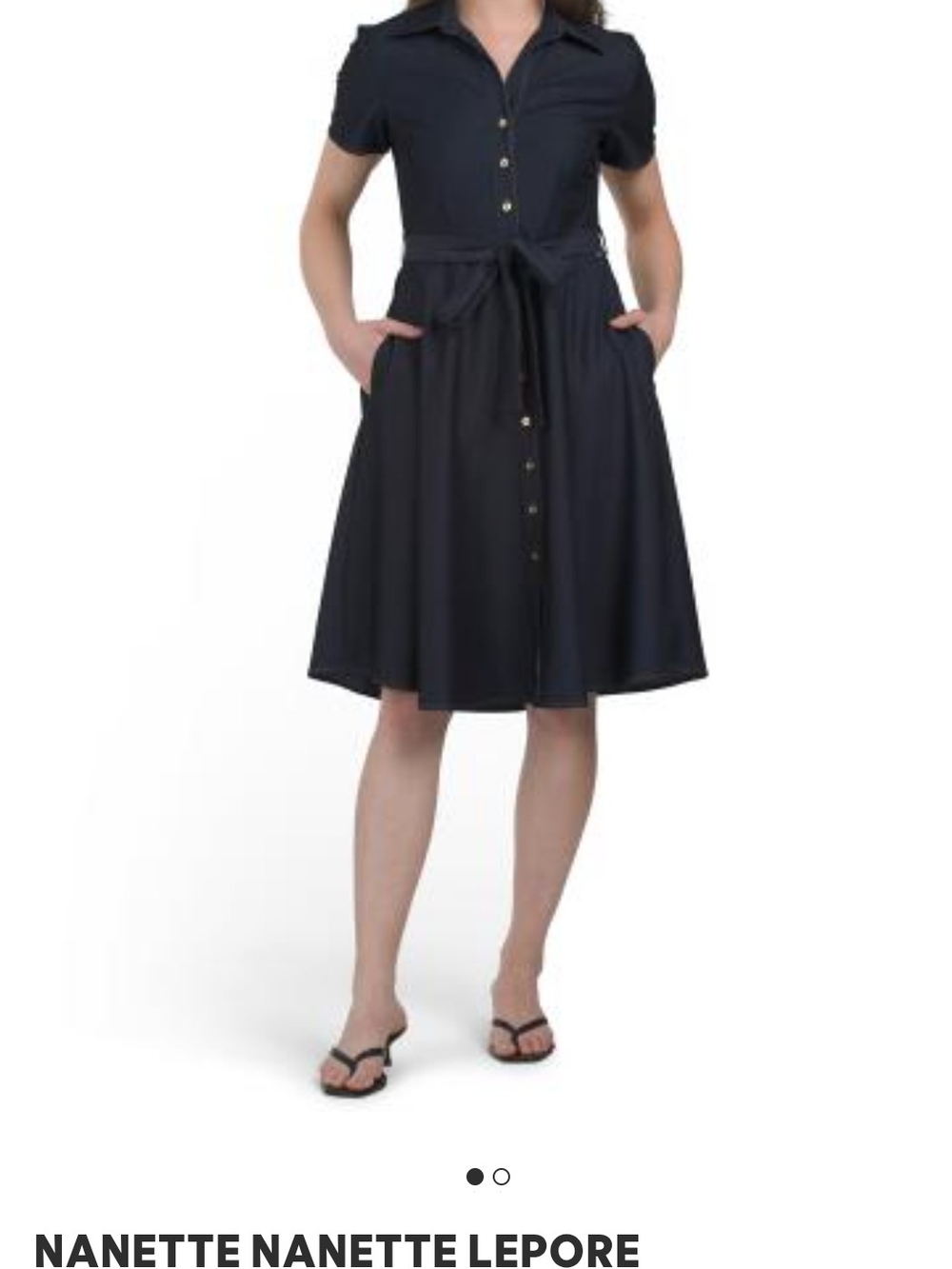 Nanette Lepore Navy Shirtwaist Skirt